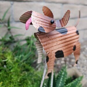 16" H, Barn Metal Animal Dog Garden Stake